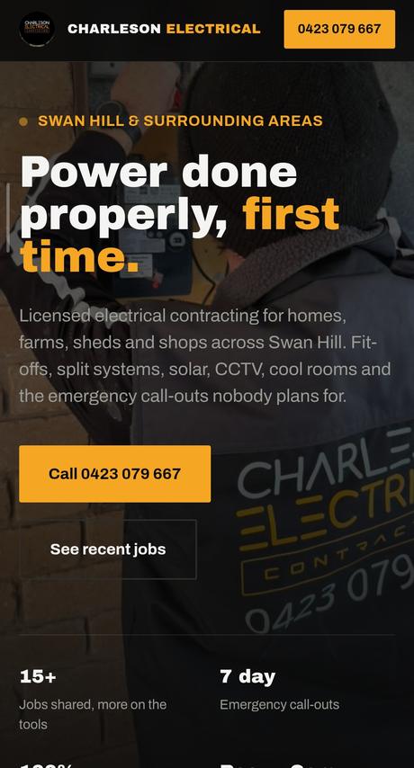 Charleson Electrical website